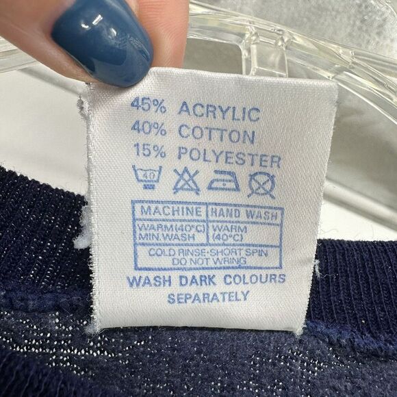 Vintage Oxford University Sweatshirt Womens XL Navy Blue JSW Made In England Top - Picture 5 of 5